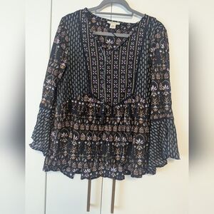 Style & Co Floral & Paisley Blouse